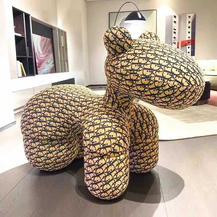 Modern Style Fabric Leisure Lazy Sofa Funny Colorful Animal Sofa Stool Living Room Furniture Chair for Children